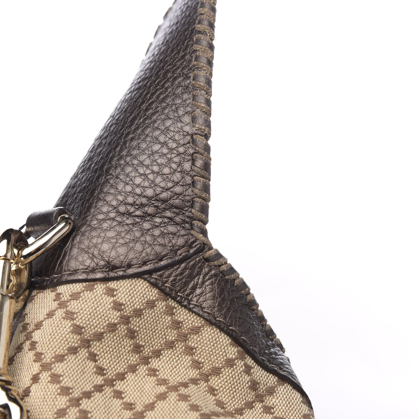 Diamante Large New Jackie Shoulder Bag Dark Brown