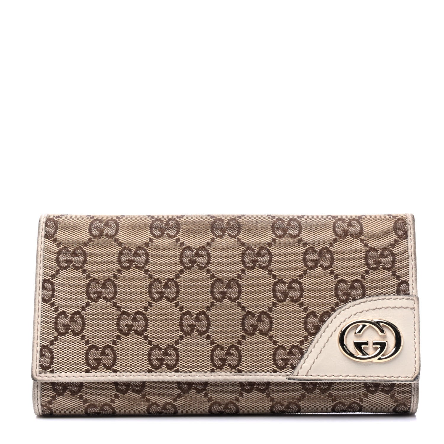Gucci Monogram New Britt Continental Wallet Off White 1 of 5