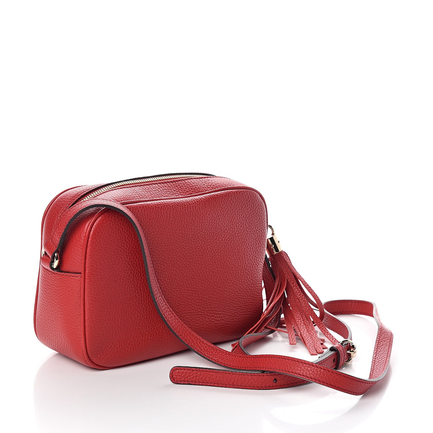 Pebbled Calfskin Small Soho Disco Bag Tabasco Red