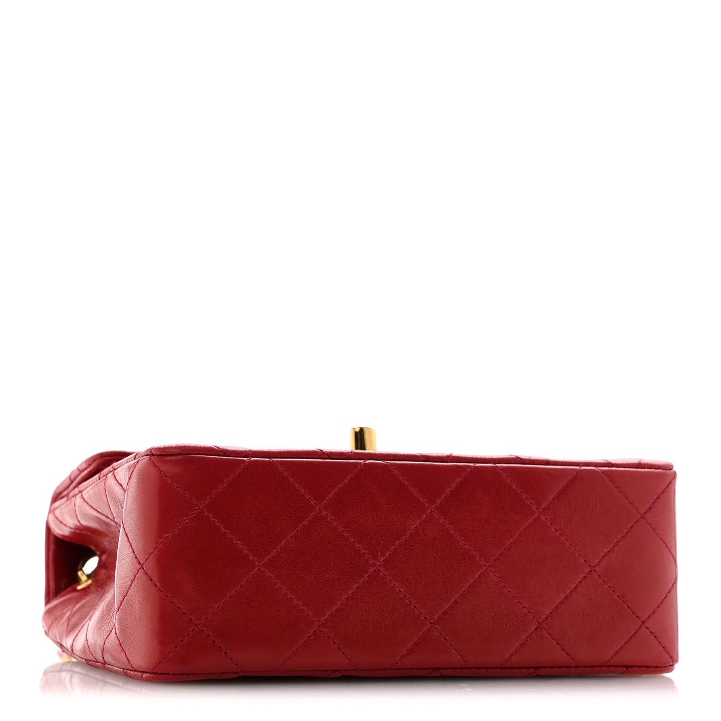 Lambskin Quilted Mini Square Flap Scarlet