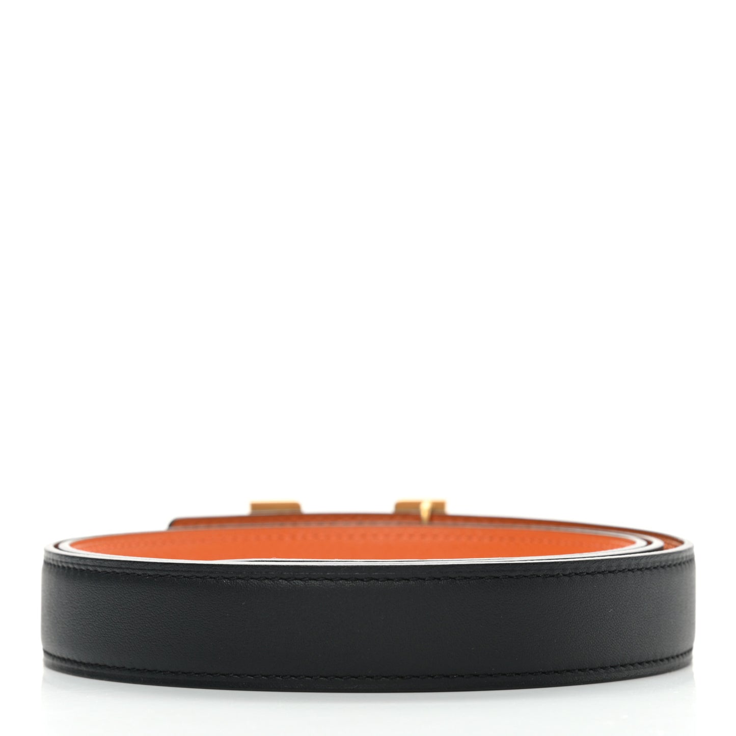 Swift Epsom 24mm Mini Constance Guilloche H Belt 95 Black Orange