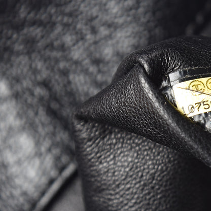 Chanel Deerskin Luxe Ligne North South Tote Black 9 of 10