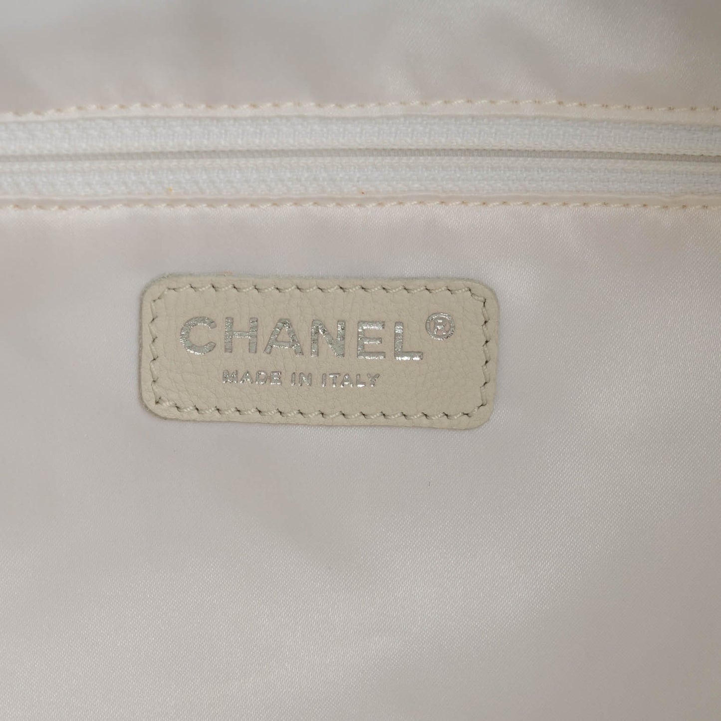 Calfskin Baby Coco Cabas White