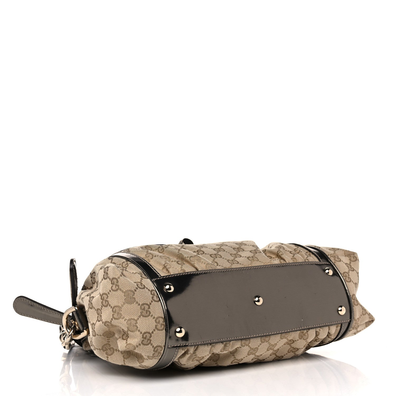 Gucci Monogram Large Pop Bamboo Top Handle Tote Pewter 3 of 15