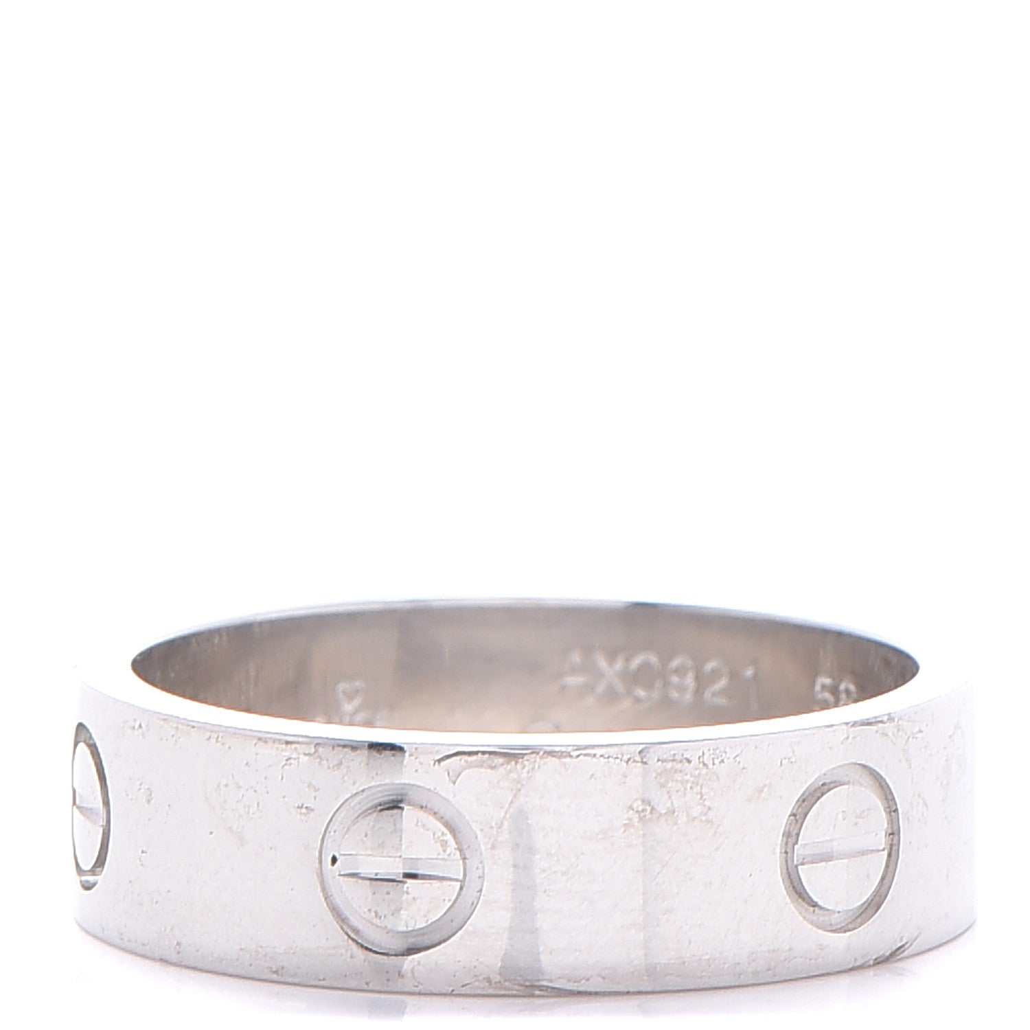 Cartier 18K White Gold 5.5mm LOVE Ring 58 8.25 1 of 8