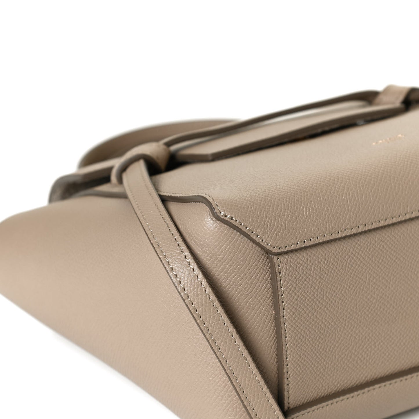 Grained Calfskin Nano Belt Bag Light Taupe