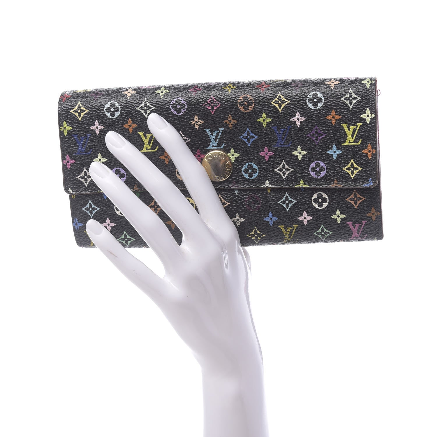 Louis Vuitton Monogram Multicolor Sarah Wallet Black Grenade 2 of 12