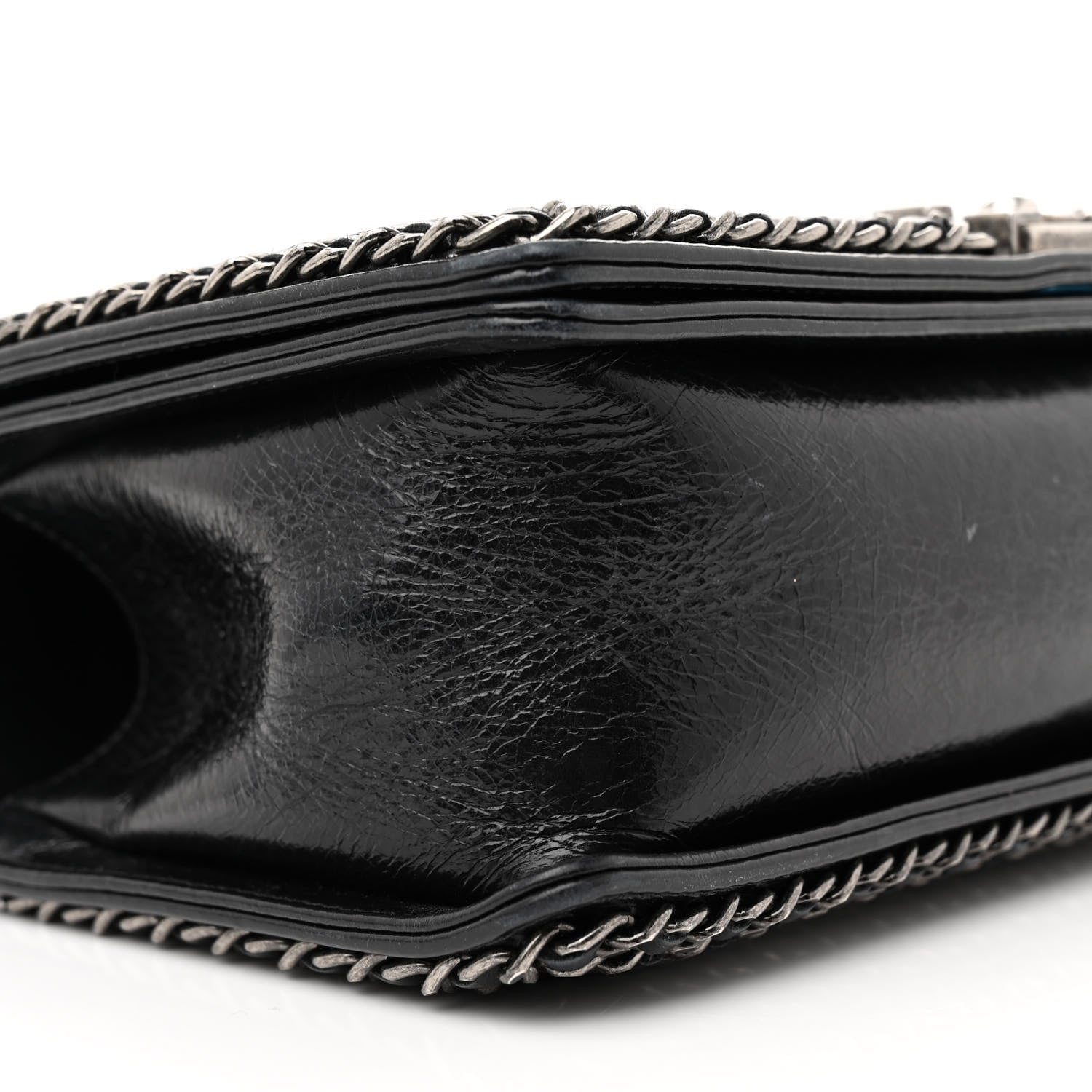 Chanel Glazed Calfskin Quilted Medium Chain Around Boy Flap Black 9 of 14