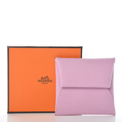 Hermes Chevre Mysore Bastia Coin Purse Mauve Sylvestre 8 of 8