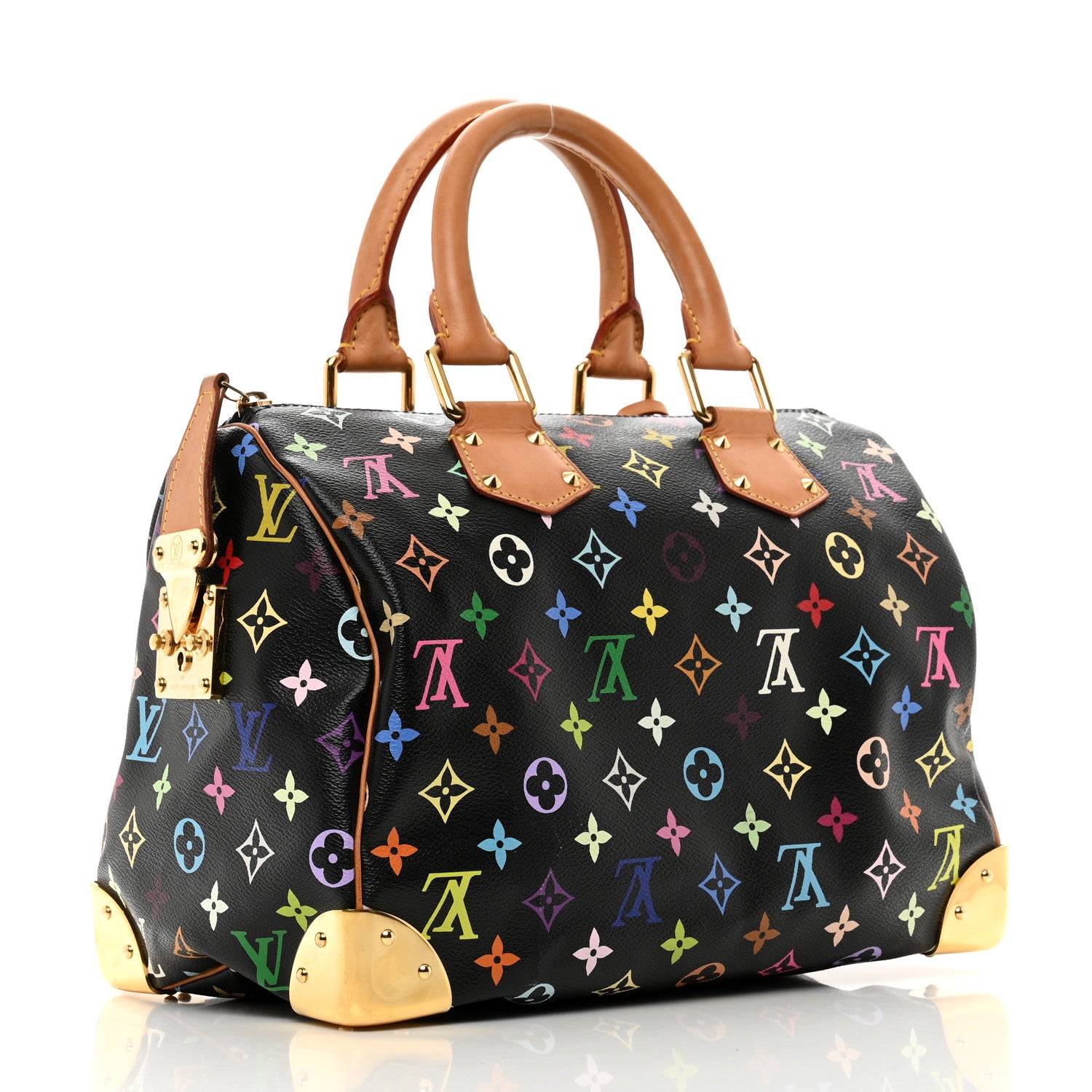 Louis Vuitton Monogram Multicolor Speedy 30 Black 3 of 10