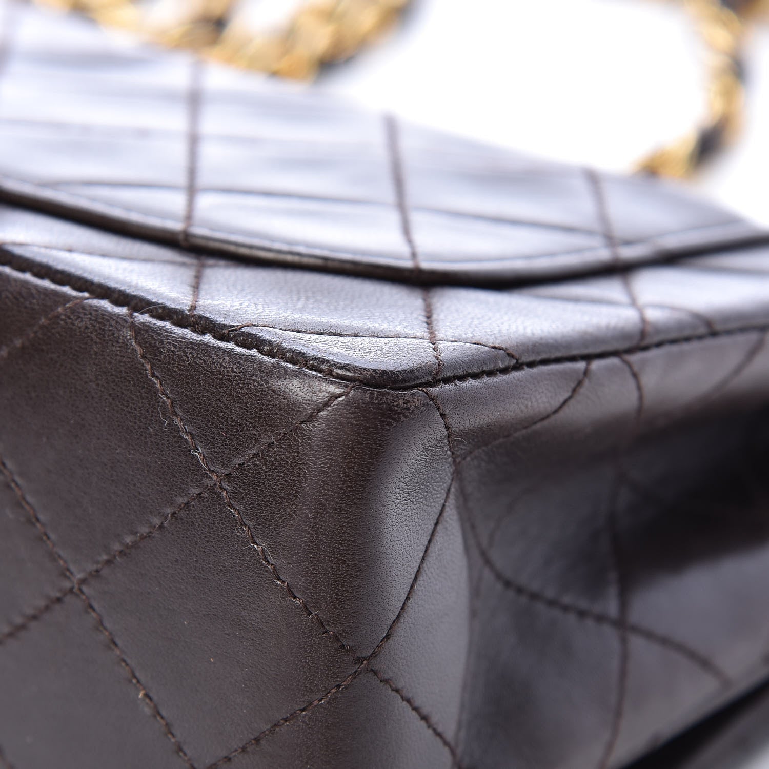 Chanel Lambskin Quilted Mini Square Flap Brown 12 of 16