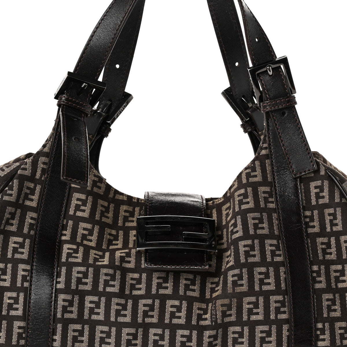 Zucchino Vitello Shoulder Bag Testa di Moro Beige