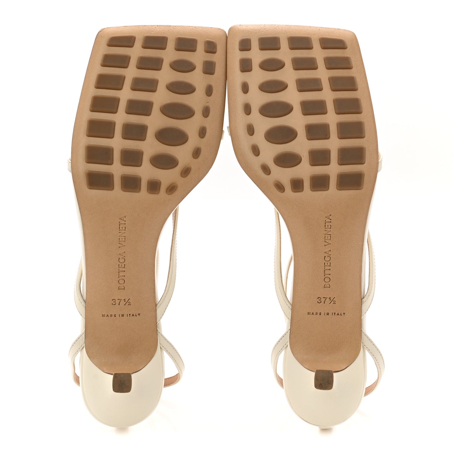 Lambskin Stretch Multi Strap 35mm Sandals 37.5 White