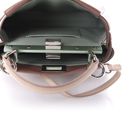 Fendi Nappa Colorblock Mini Peekaboo Iconic Satchel English Rose Plaster Oxigen 6 of 12