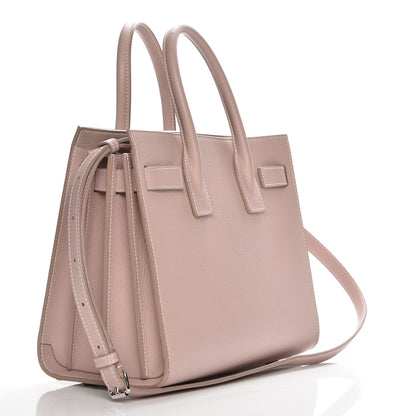 Saint Laurent Grained Calfskin Baby Sac De Jour Antique Rose 4 of 7