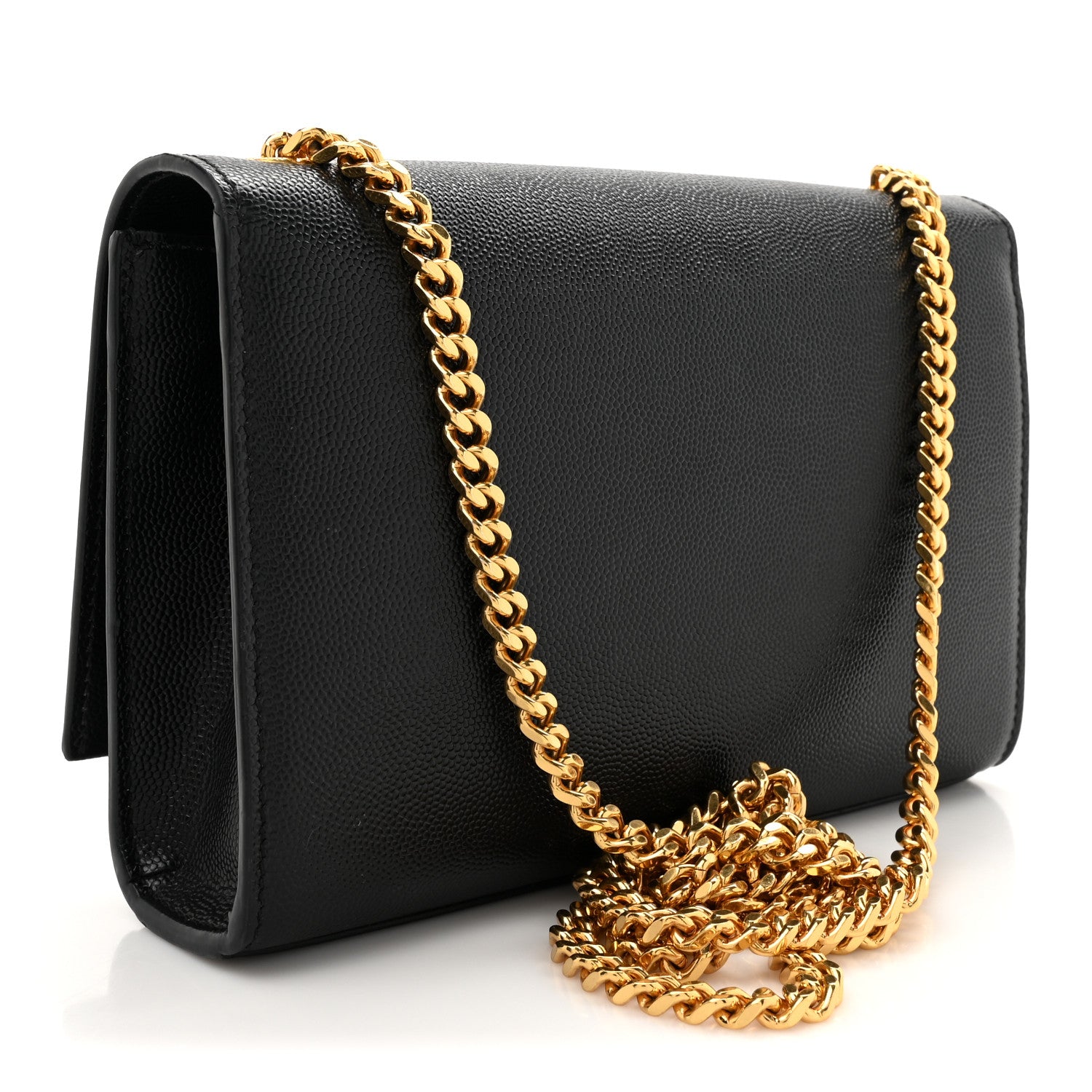 Saint Laurent Grain De Poudre Small Classic Monogram Kate Tassel Satchel Black 3 of 15