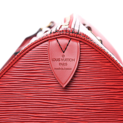 Louis Vuitton Epi Speedy 30 Castillan Red 6 of 15