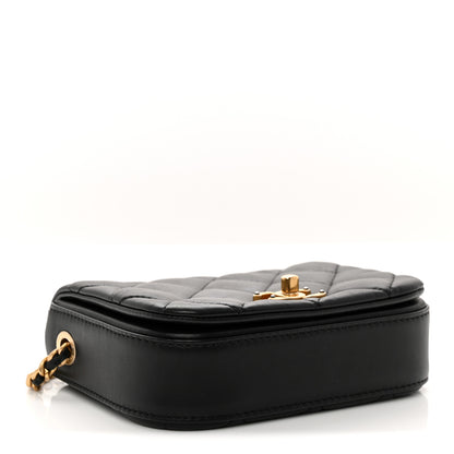 Chanel Calfskin Quilted Mini Nailed CC Flap Bag Black 4 of 11