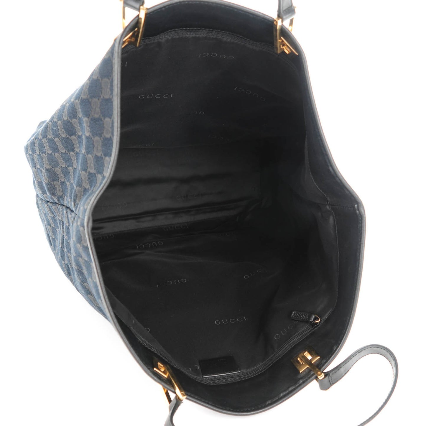 Monogram Large Bucket Tote Black