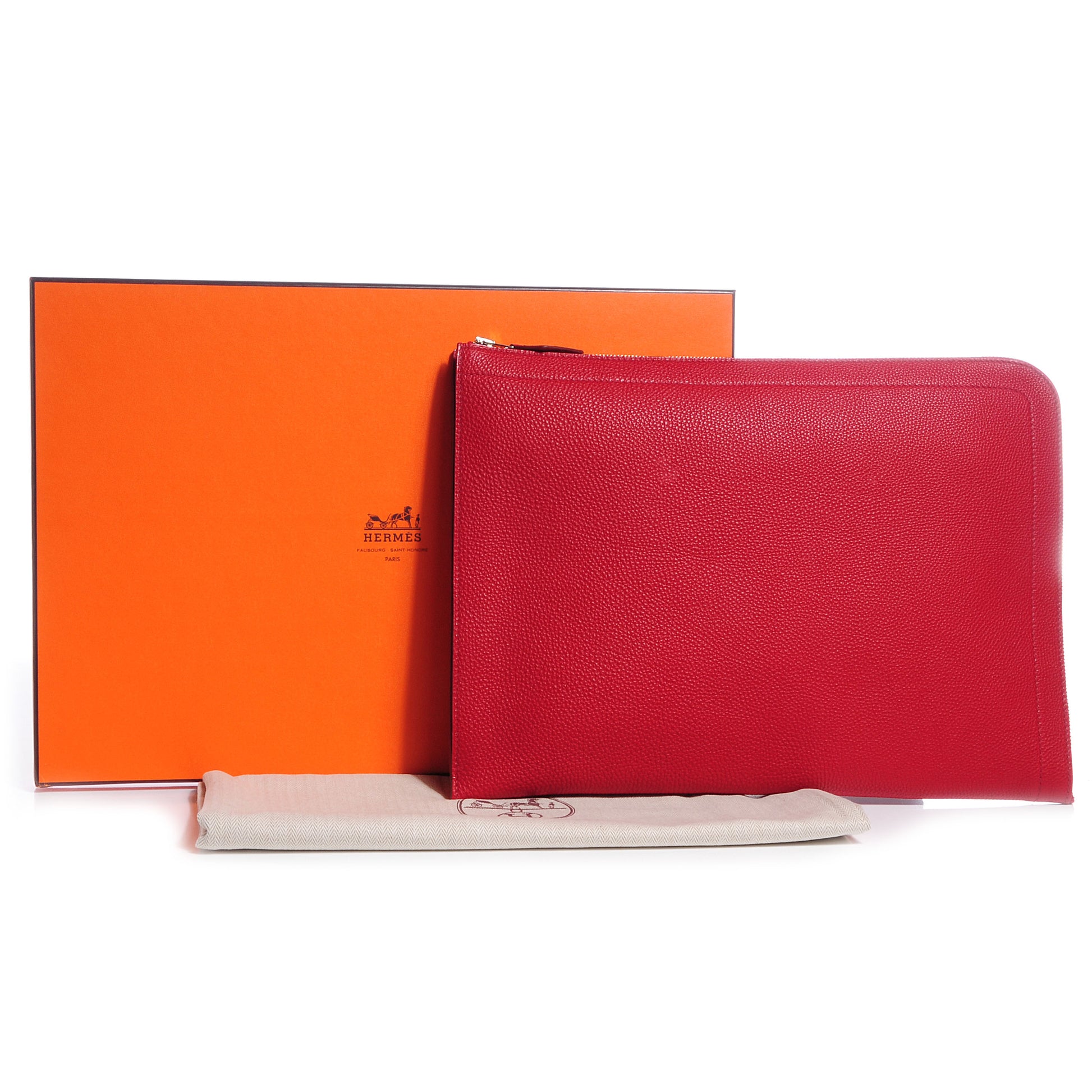 Hermes Evercolor Zip Tablet Portfolio Rouge Vif 8 of 8