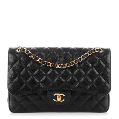 Chanel Caviar Quilted Jumbo Double Flap Black 1 of 8