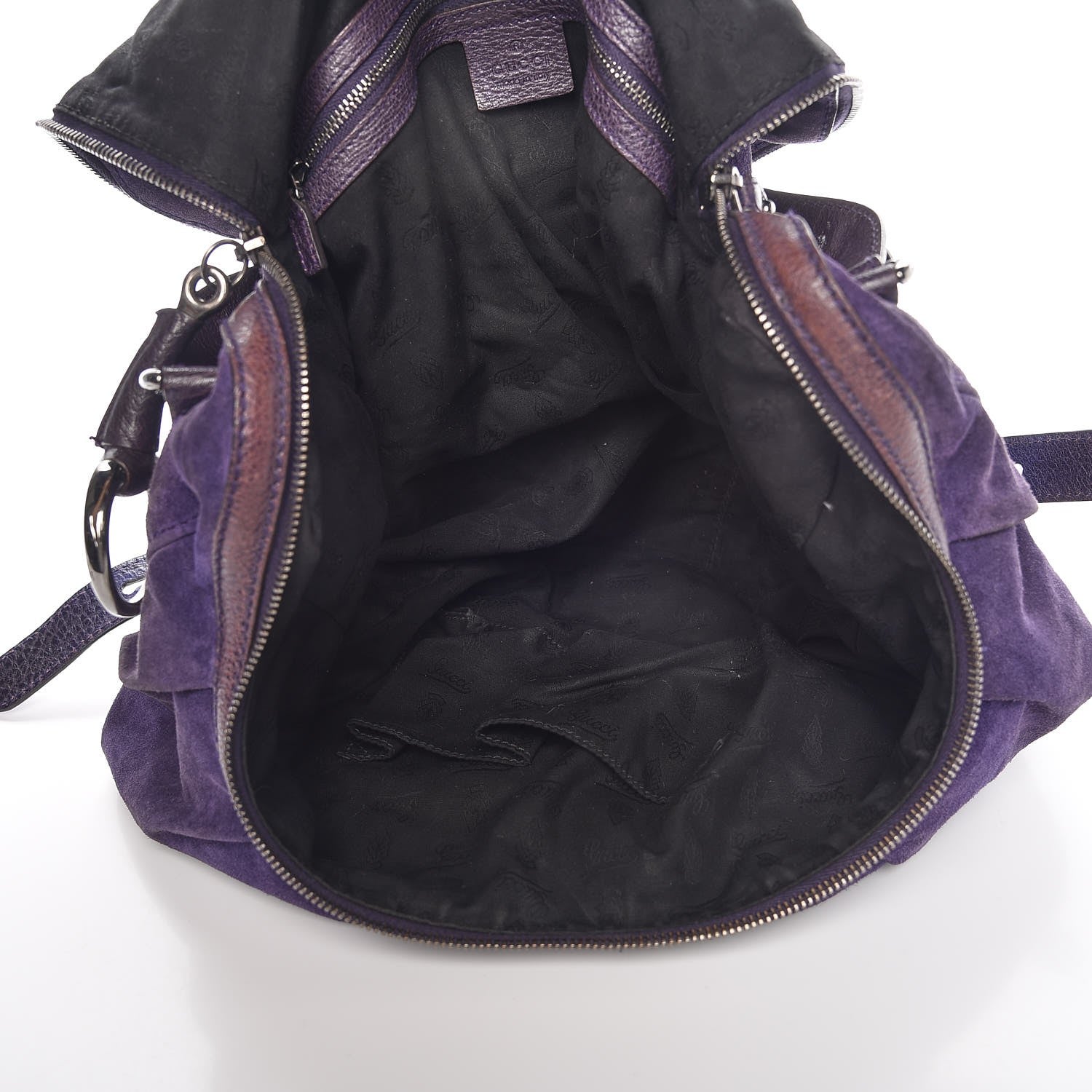 Gucci Suede Icon Bit Shoulder Bag Purple 6 of 11