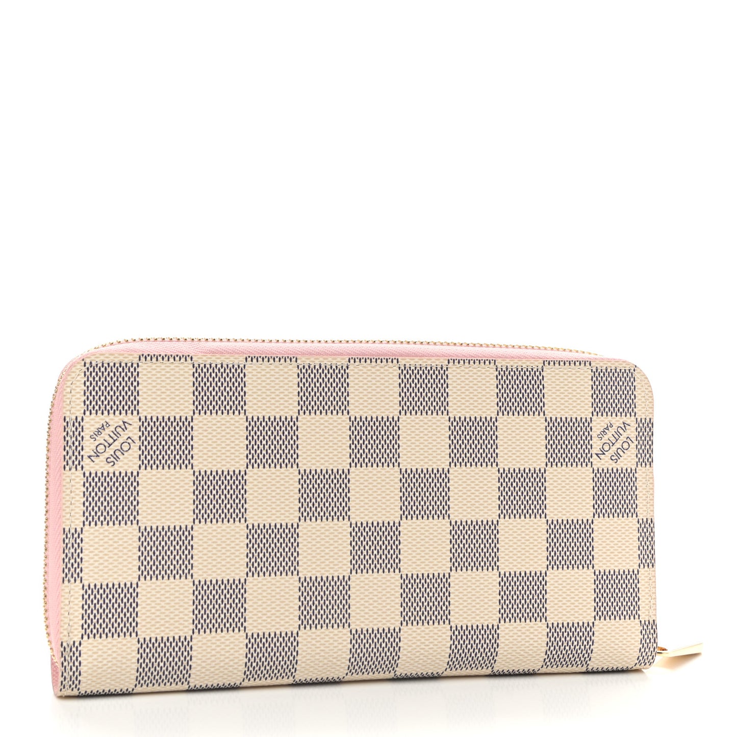 Damier Azur Zippy Wallet Rose Ballerine