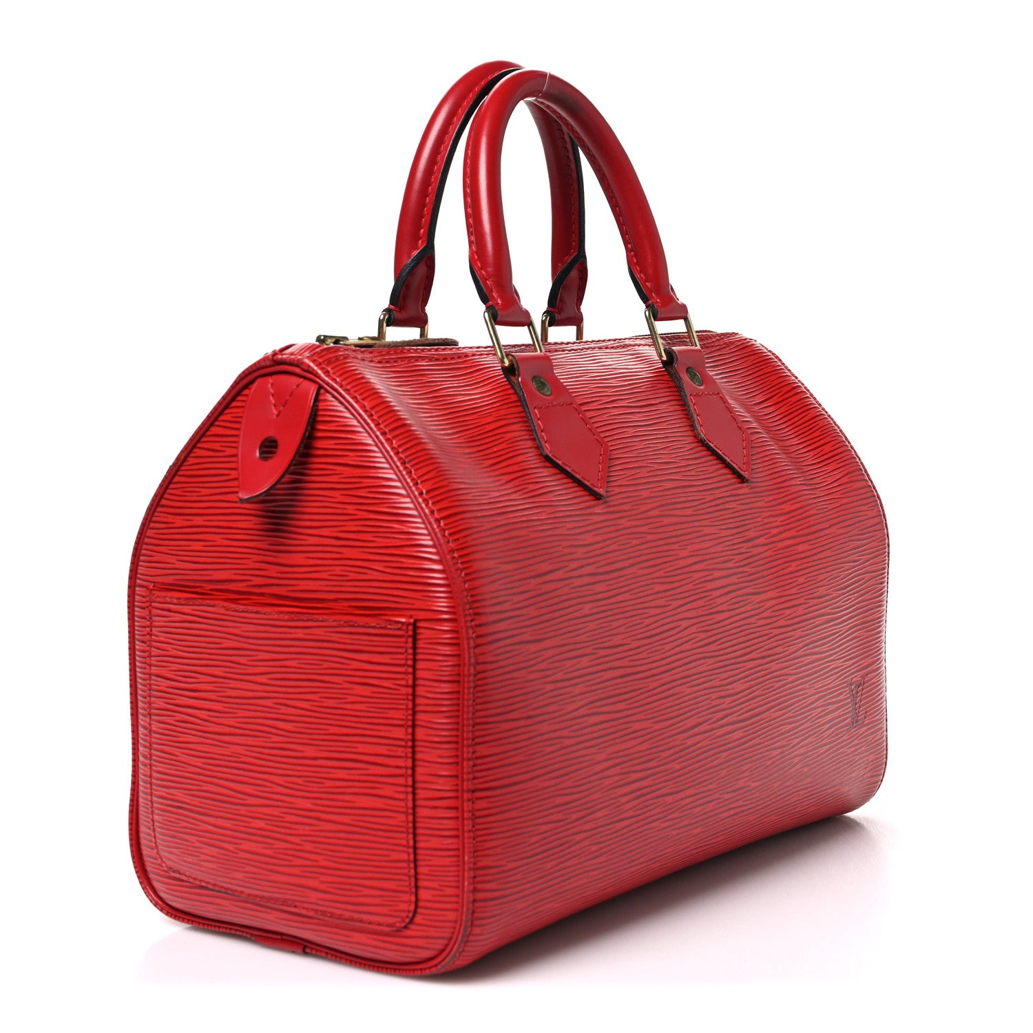Louis Vuitton Epi Speedy 25 Castillan Red 2 of 9