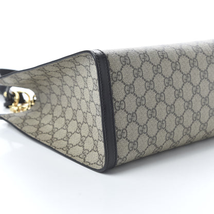 Gucci GG Supreme Monogram Medium Padlock Tote Black 6 of 11