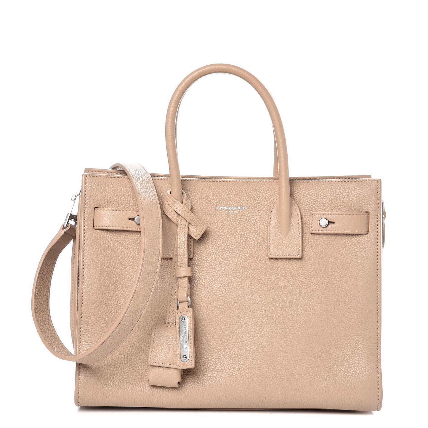 Grained Calfskin Baby Sac De Jour Souple Dark Beige