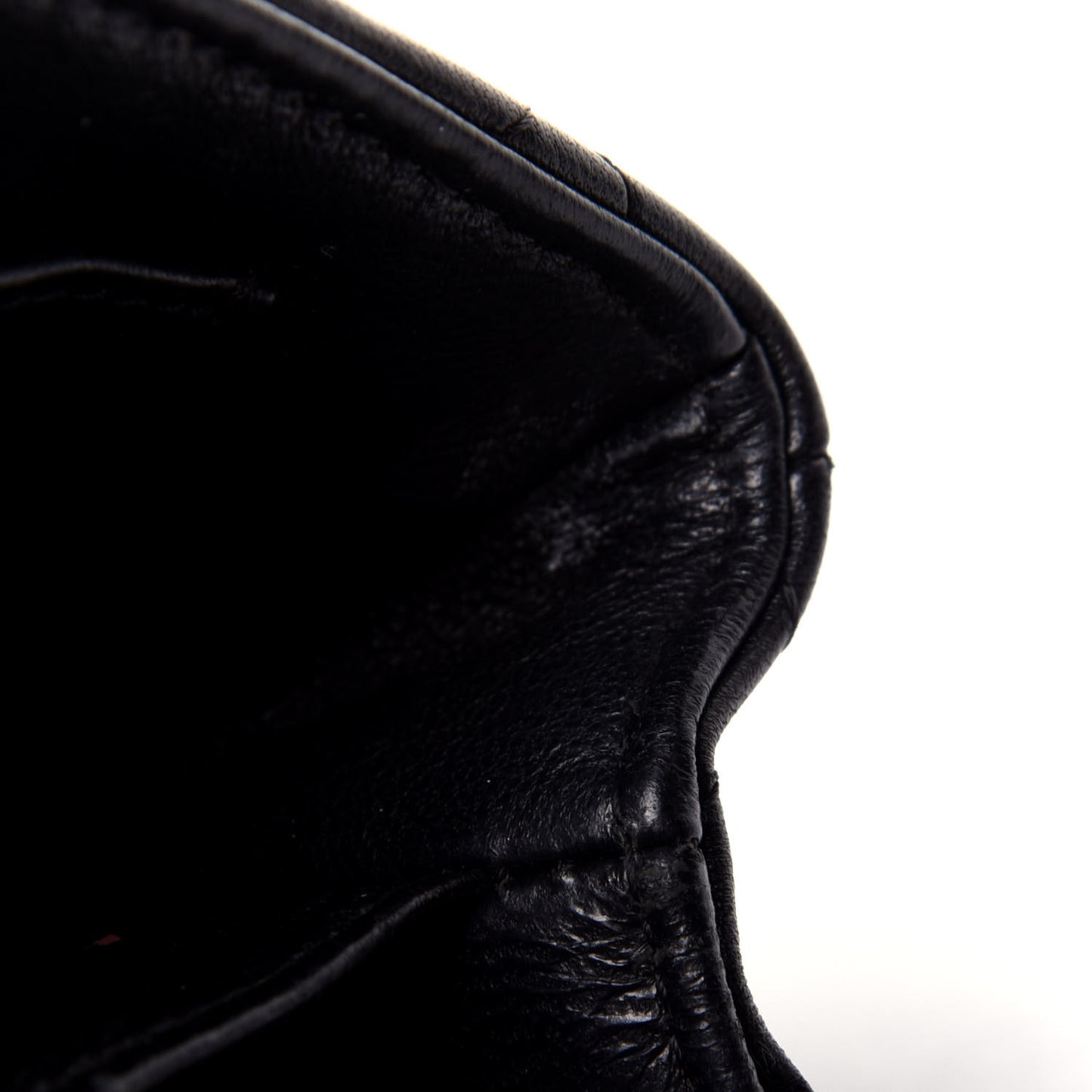 Lambskin Quilted Extra Mini Rectangular Flap Black