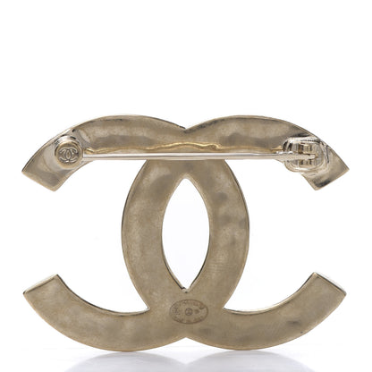Chanel Metal CC Diamond Quilted Brooch Light Gold 4 of 5