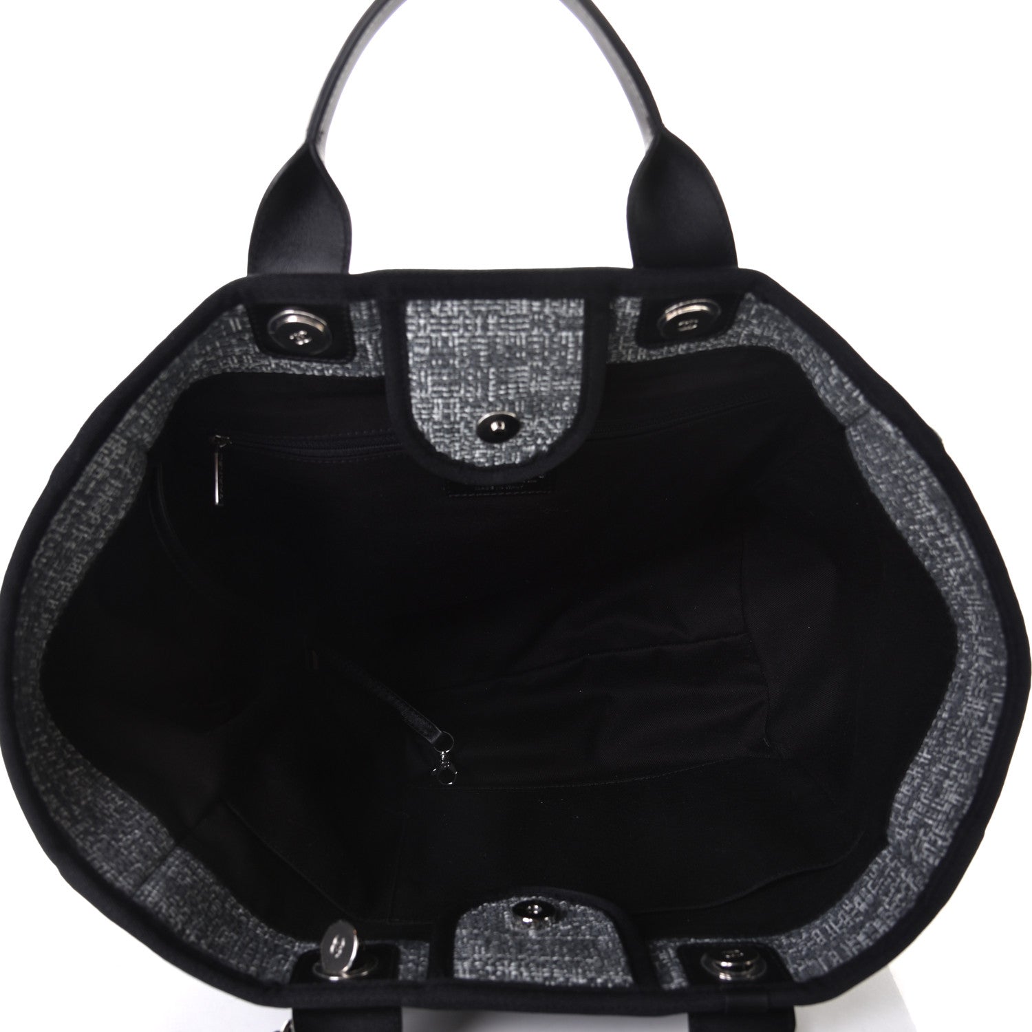 Chanel Canvas Medium Deauville Tote Charcoal 4 of 5