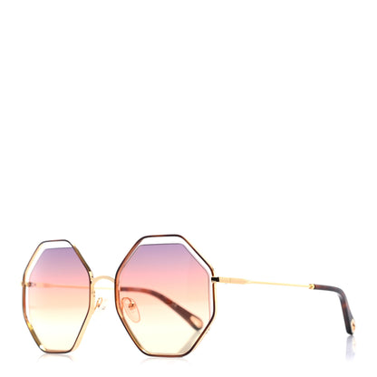 Chloe Octagonal Sunglasses CE132S Gold 1 of 6