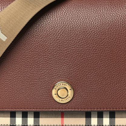 Burberry Grainy Calfskin Vintage Check Note Crossbody Bag Malt Brown 7 of 12