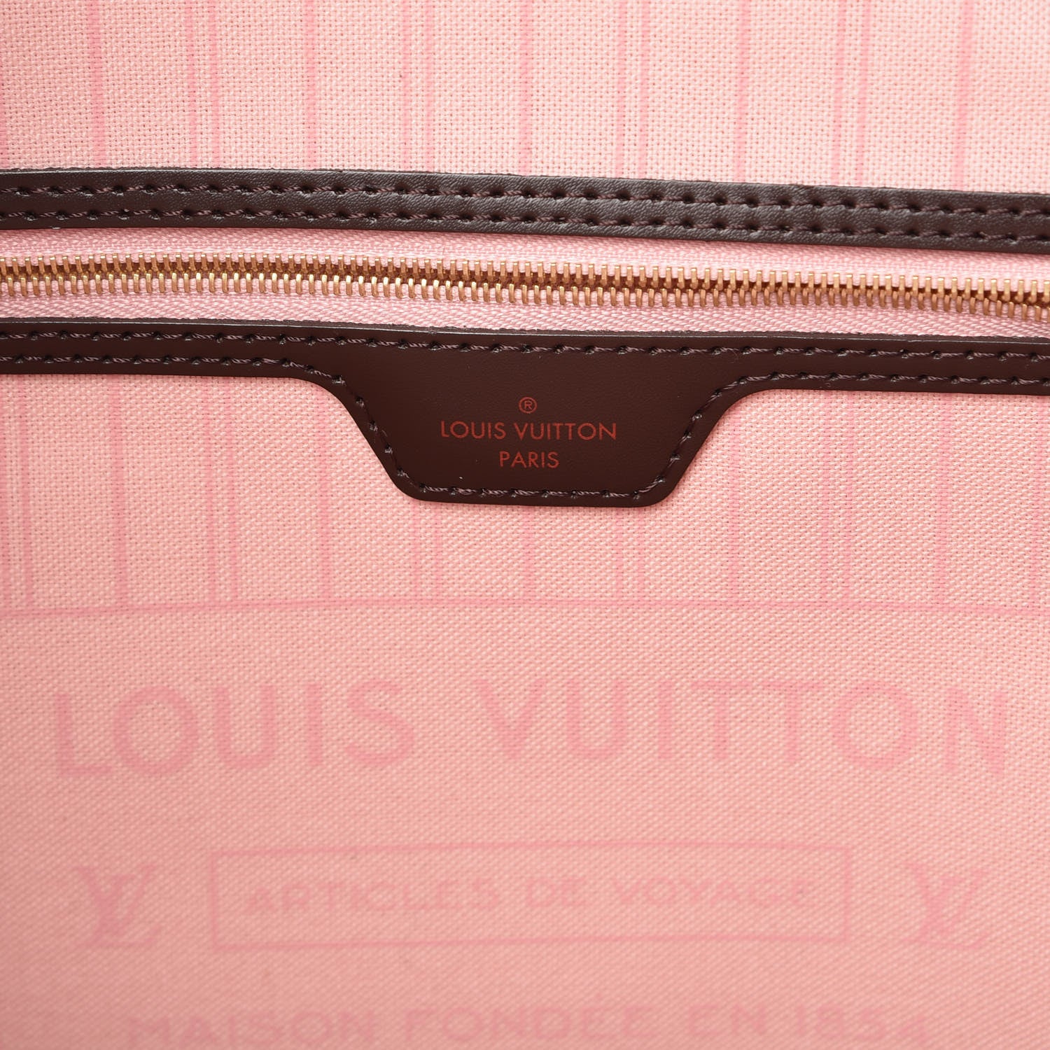 Louis Vuitton Damier Ebene Neo Neverfull MM Rose Ballerine 8 of 14