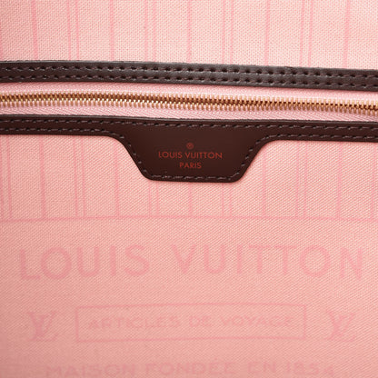 Louis Vuitton Damier Ebene Neo Neverfull MM Rose Ballerine 8 of 14