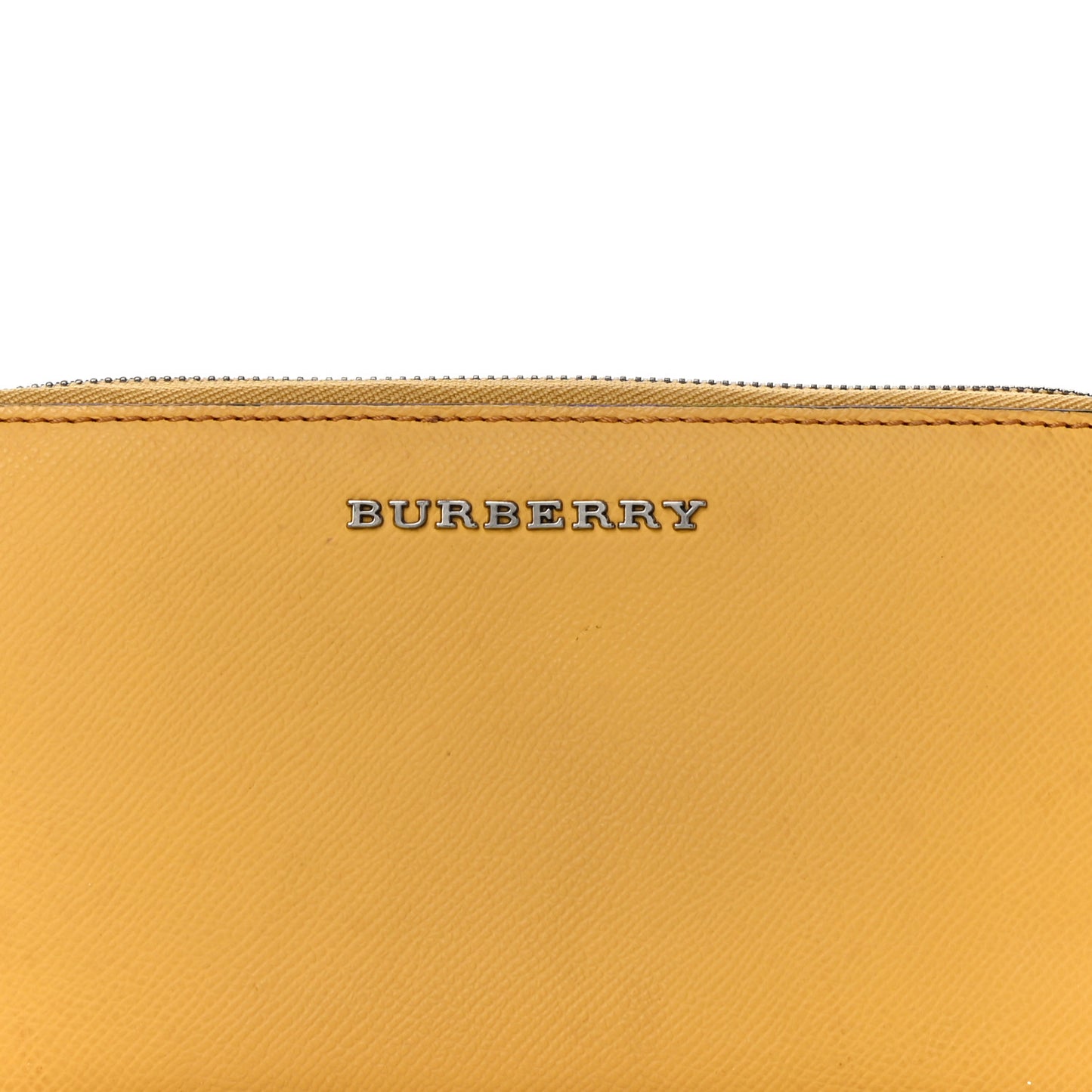 Grainy Calfskin Zip Around Wallet Yellow