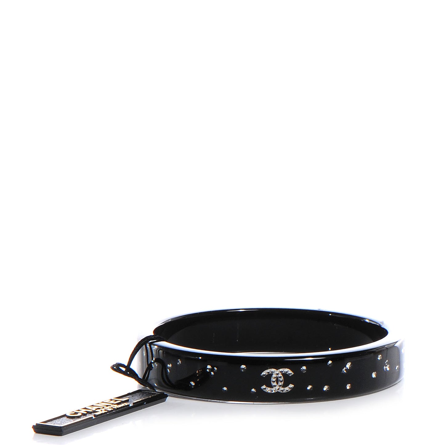 Resin Crystal CC Bangle Black