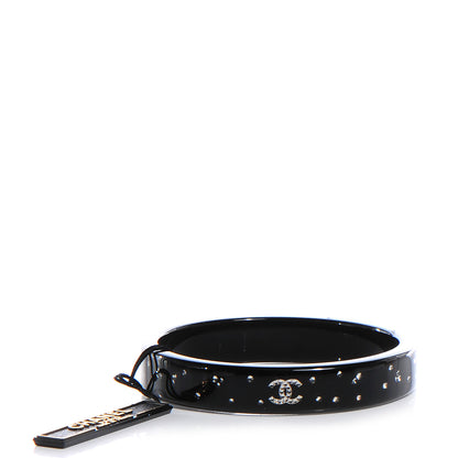 Chanel Resin Crystal CC Bangle Black 1 of 4