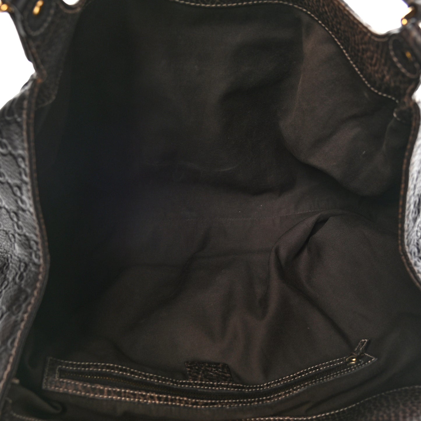 Guccissima Large New Pelham Shoulder Bag Dark Brown