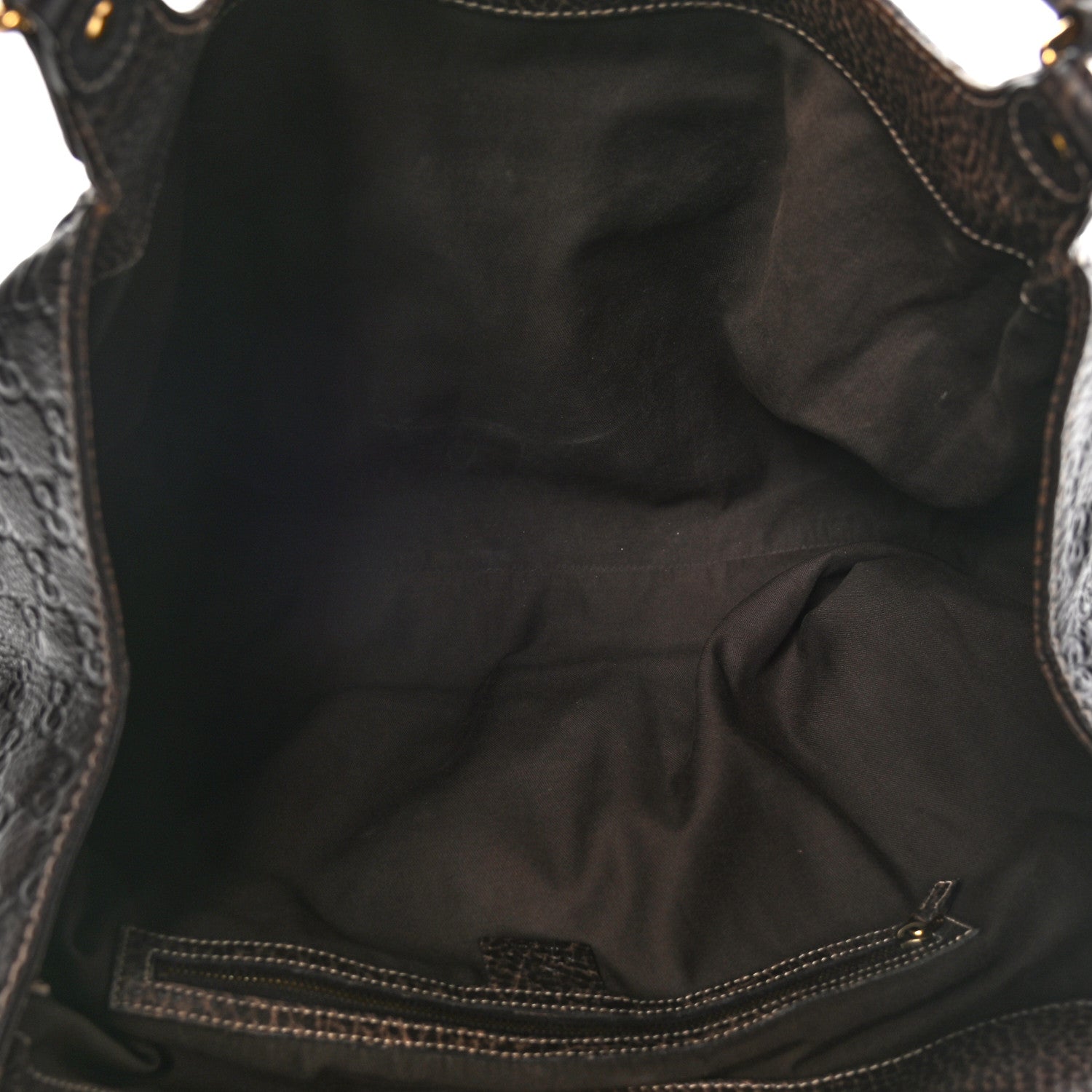 Gucci Guccissima Large New Pelham Shoulder Bag Dark Brown 6 of 7