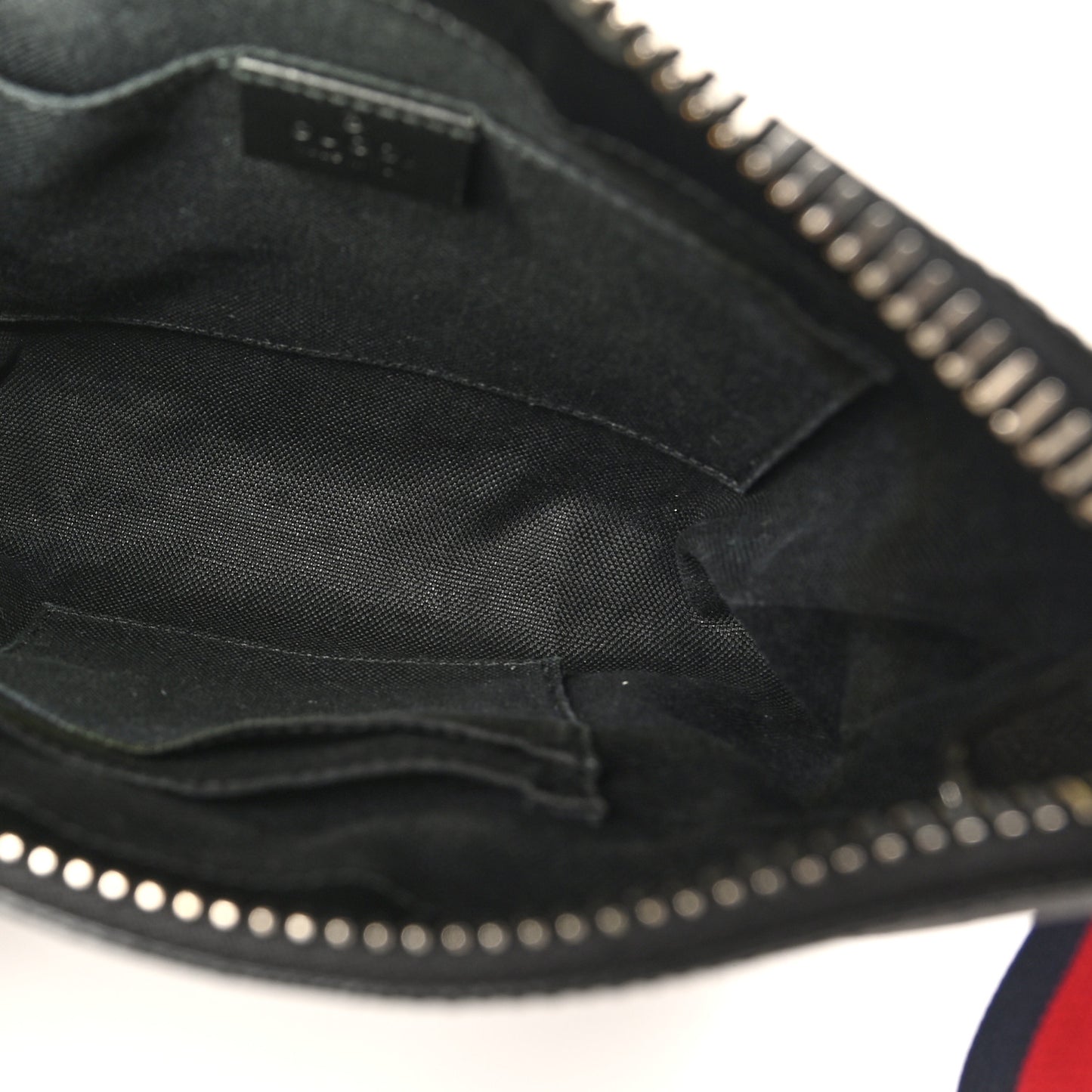GG Supreme Monogram Web Small Flat Messenger Bag Black Grey