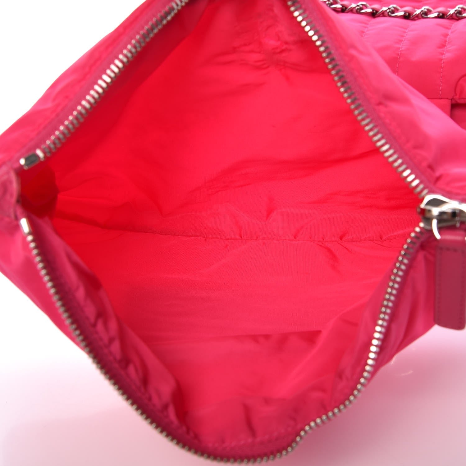 Chanel Nylon Vertical Quilted Jumbo Flap Pink 8 of 9