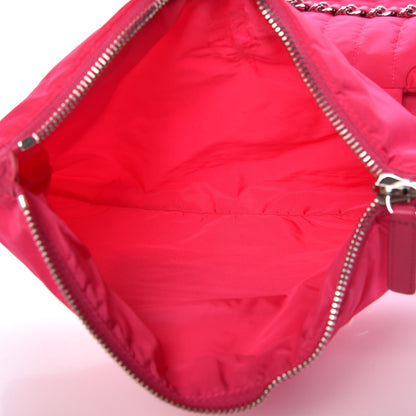 Chanel Nylon Vertical Quilted Jumbo Flap Pink 8 of 9