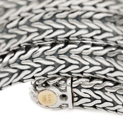 John Hardy Sterling Silver 18K Yellow Gold Diamond Triple Coil Bracelet 3 of 5