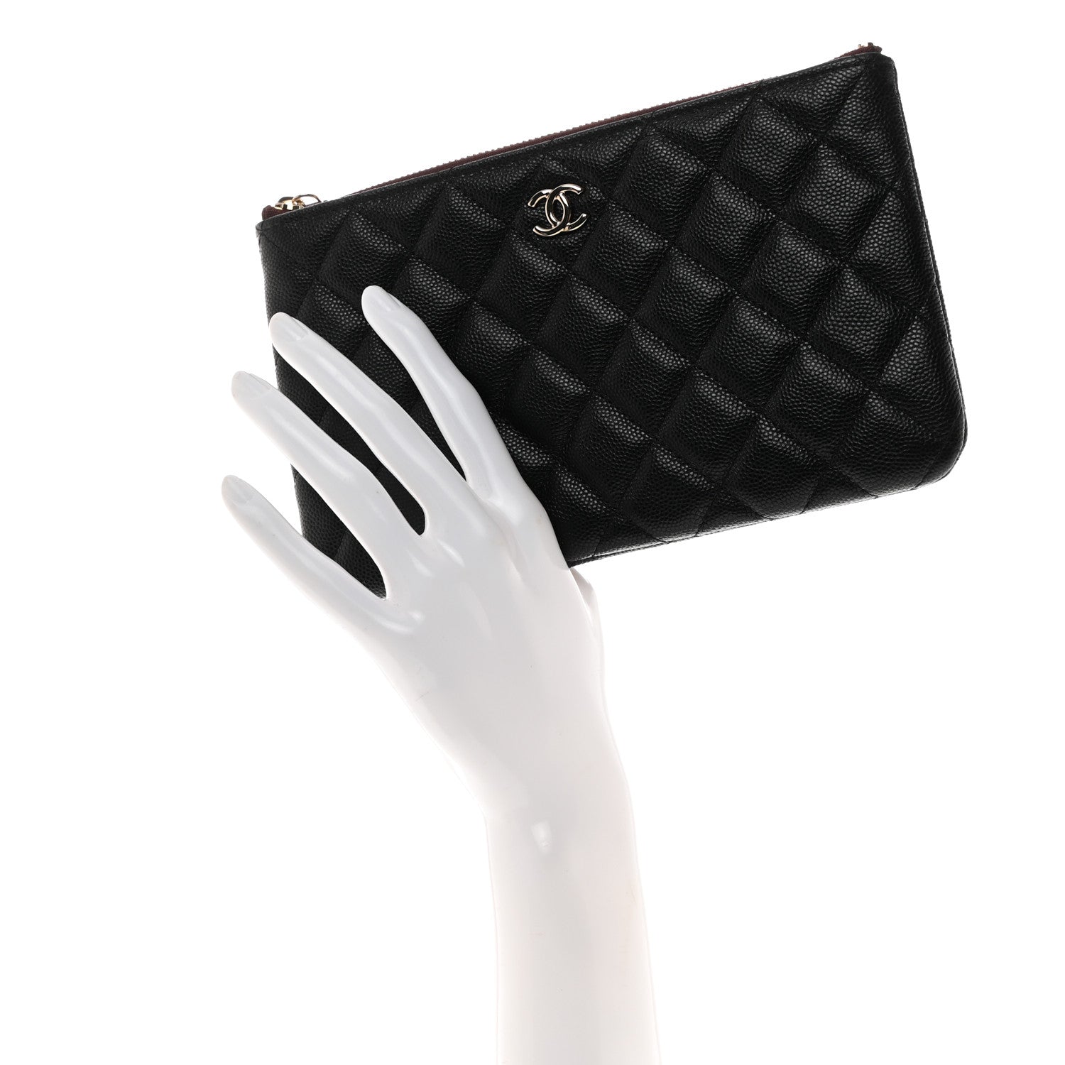 Chanel Caviar Quilted Cosmetic Case Black 2 of 8