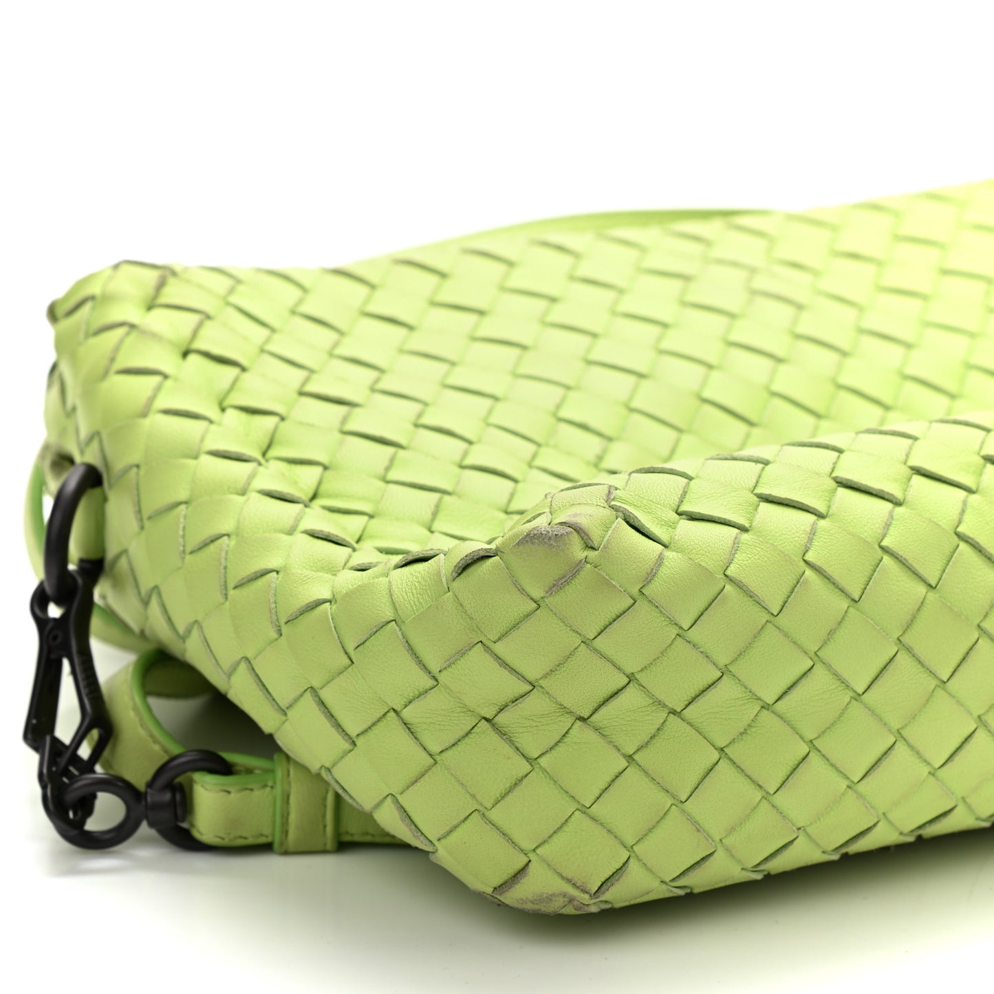 Nappa Intrecciato Crossbody Kiwi