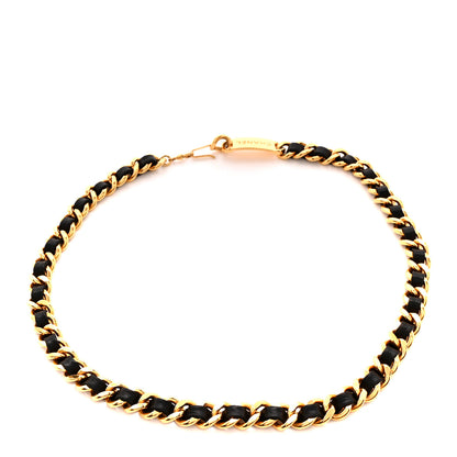 Chanel Lambskin Chain Logo Belt Gold Black 2 of 4