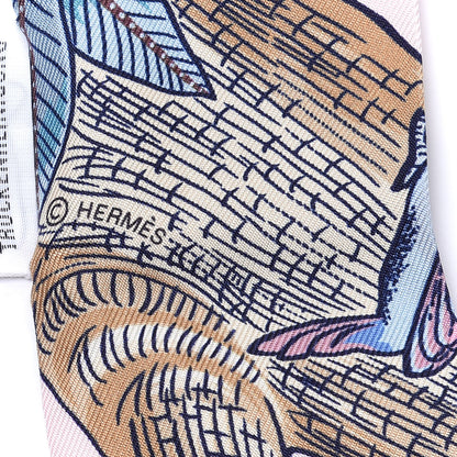 Hermes Silk Tree Of Song Twilly Rose Pale Turquoise 4 of 4